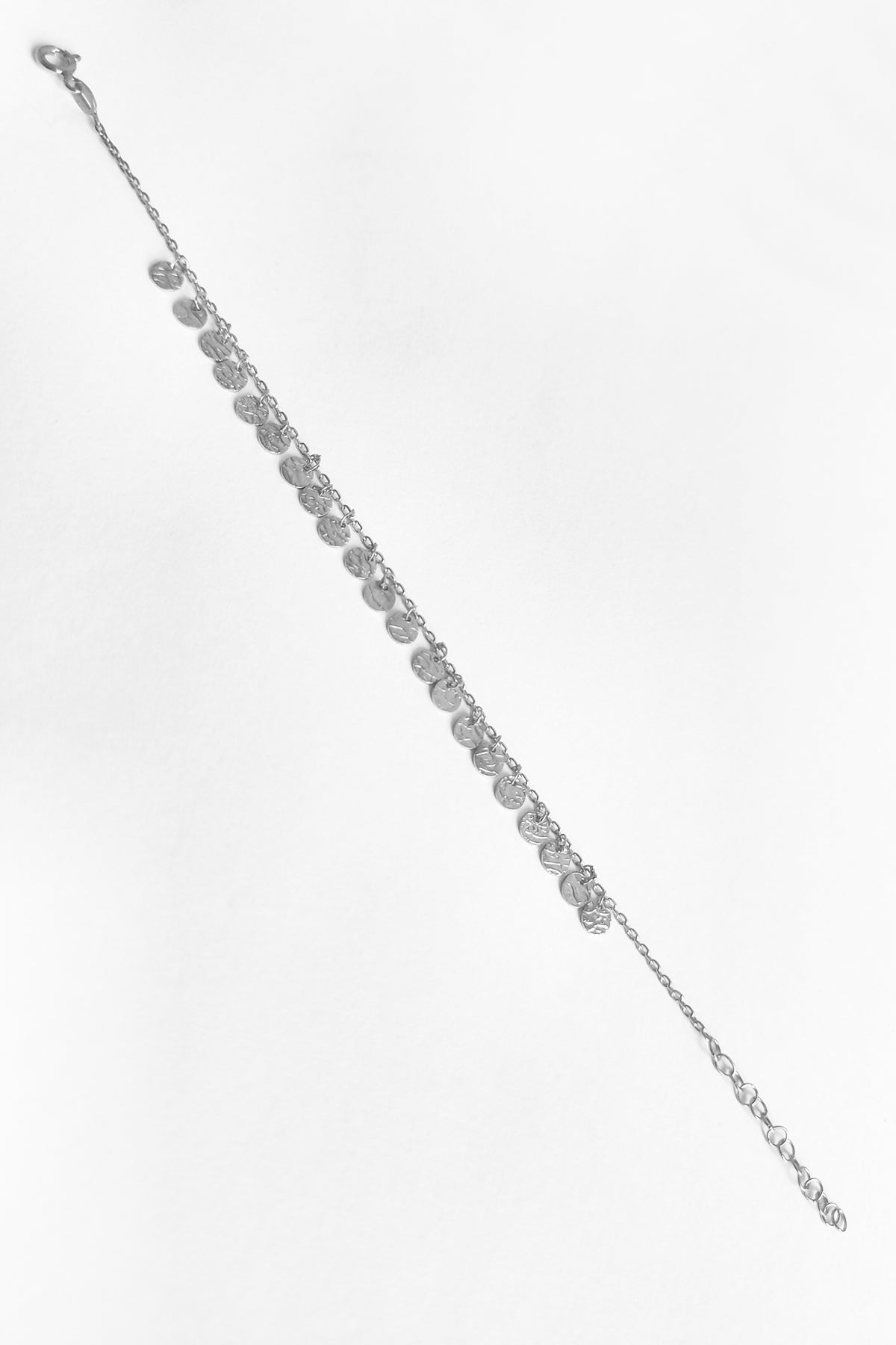 Dangling Spangles Silver Bracelet