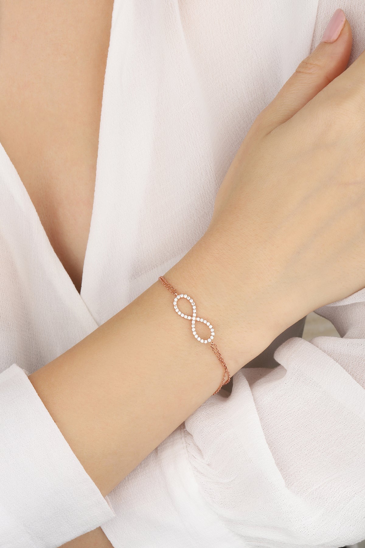 Silver Infinity Bracelets, Infinity Jewelry, Zircon Jewelry, Turkish Jewelry