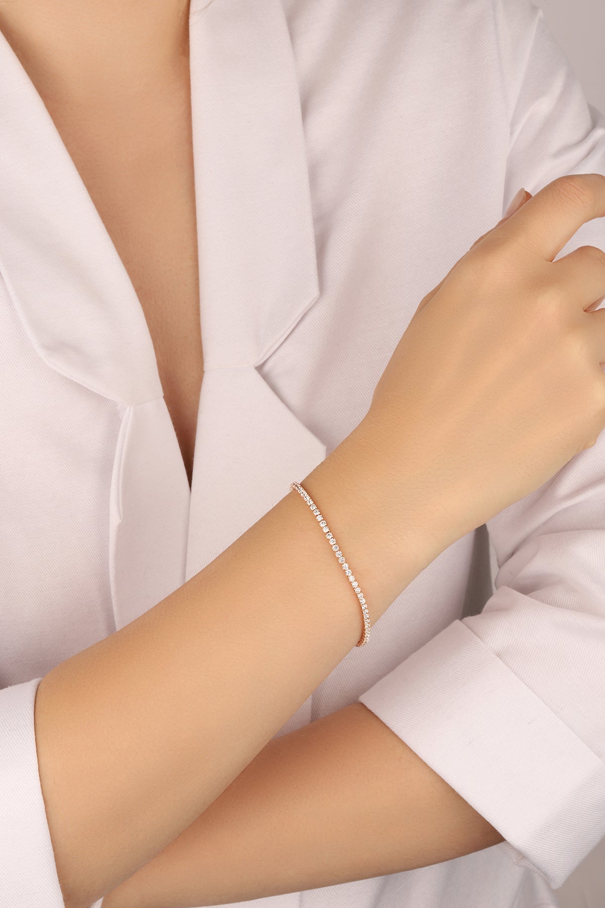 1,5 mm Stone Silver Tennis Bracelet Fashion High Quality