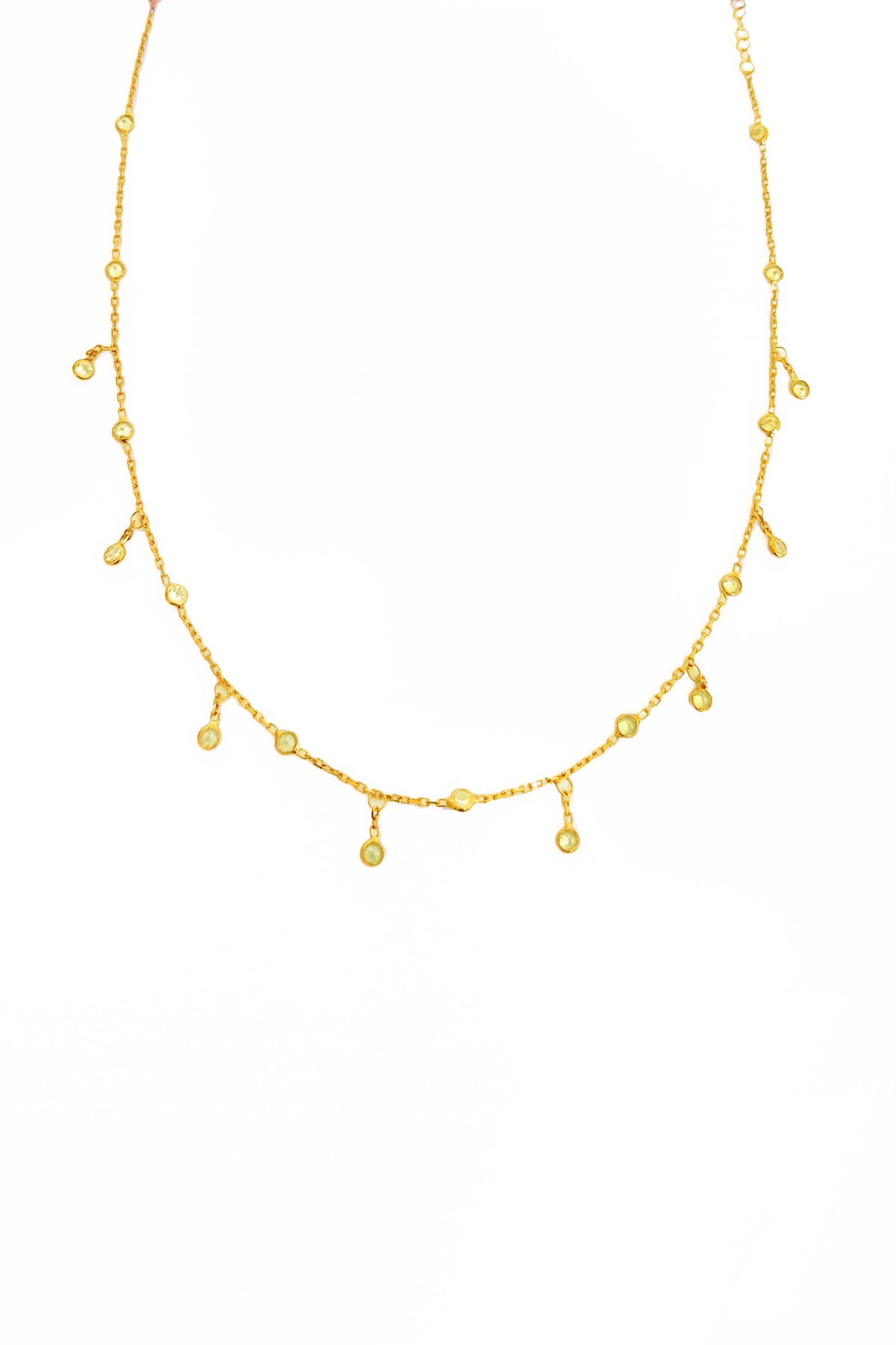 Dainty Elegant Stone style Cubic zirconia Pendent Silver Choker Necklace