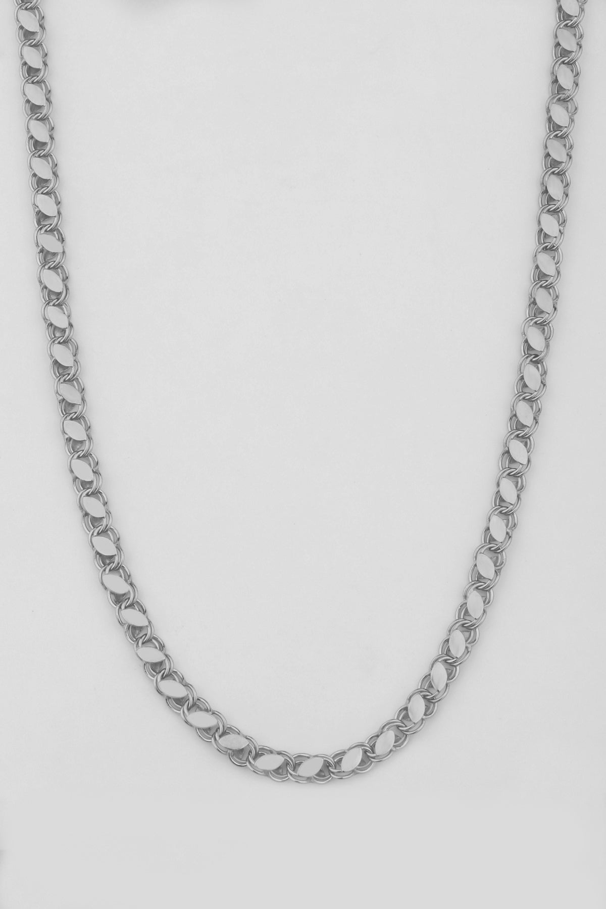 Silver Barley Chain Necklace