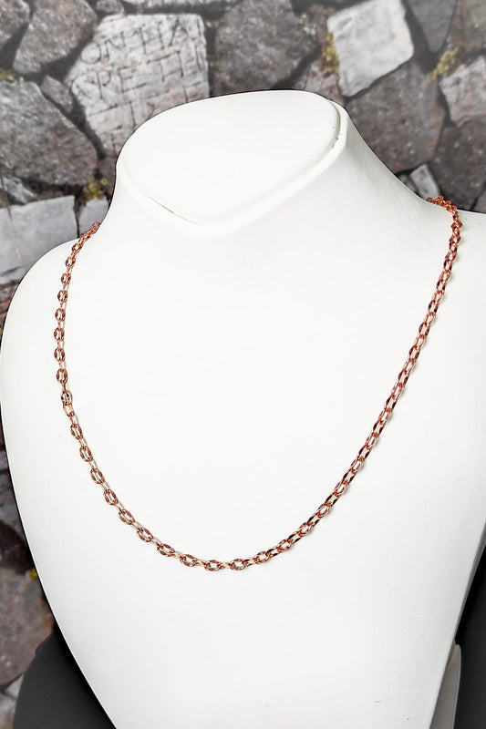 Singapore Model Sequin Silver Chain Necklace