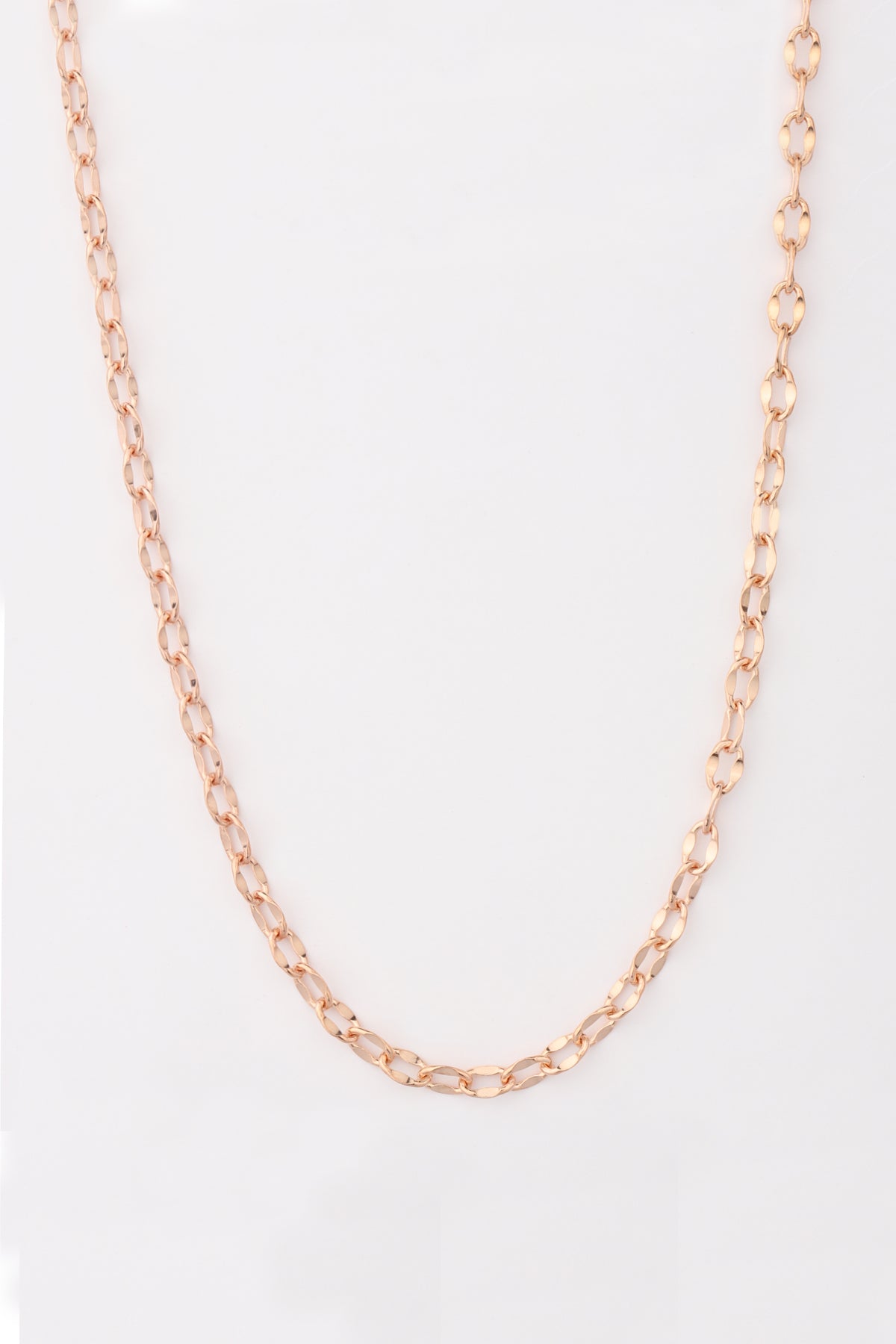 Singapore Model Sequin Silver Chain Necklace