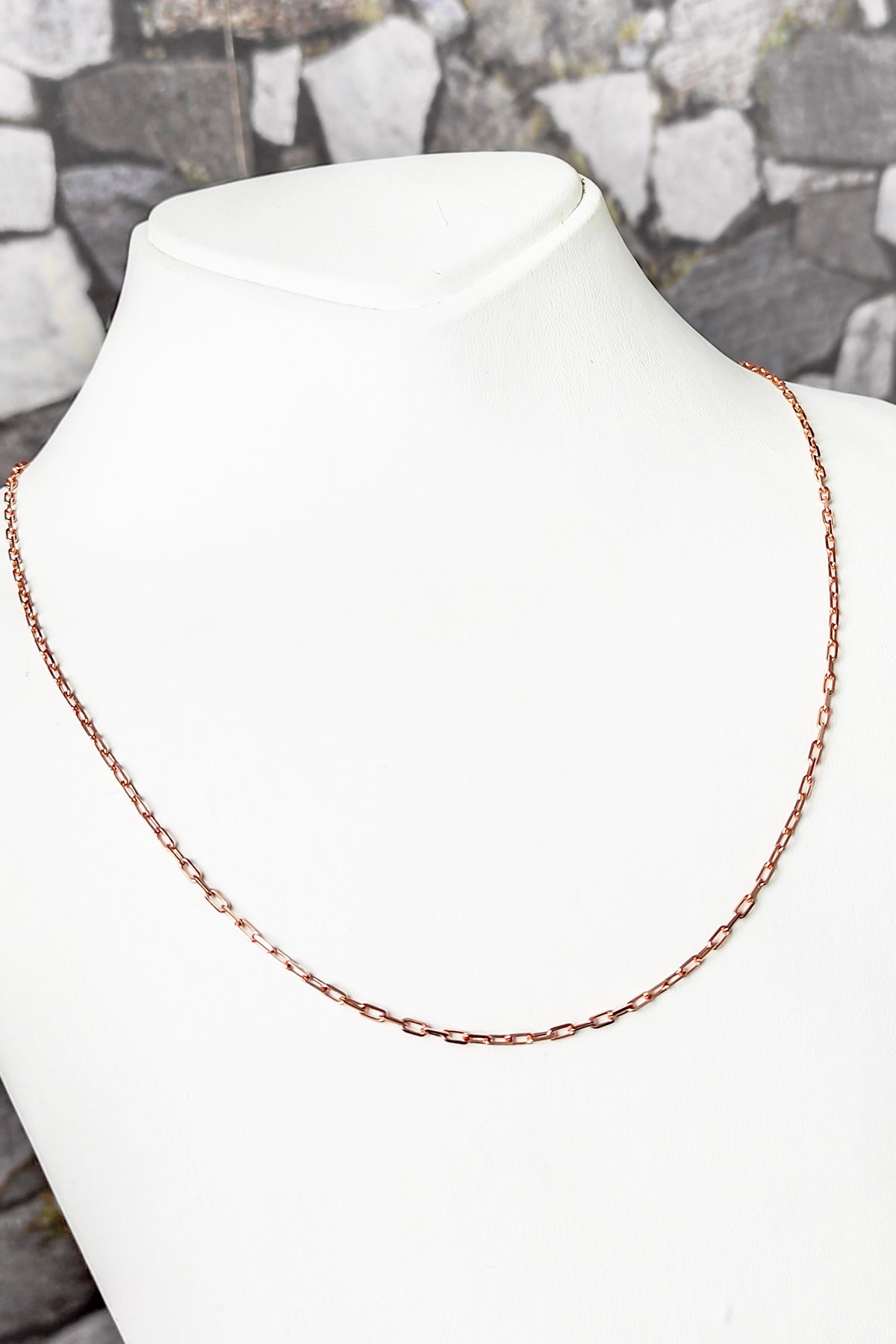 Snap Rectangle Silver Chain