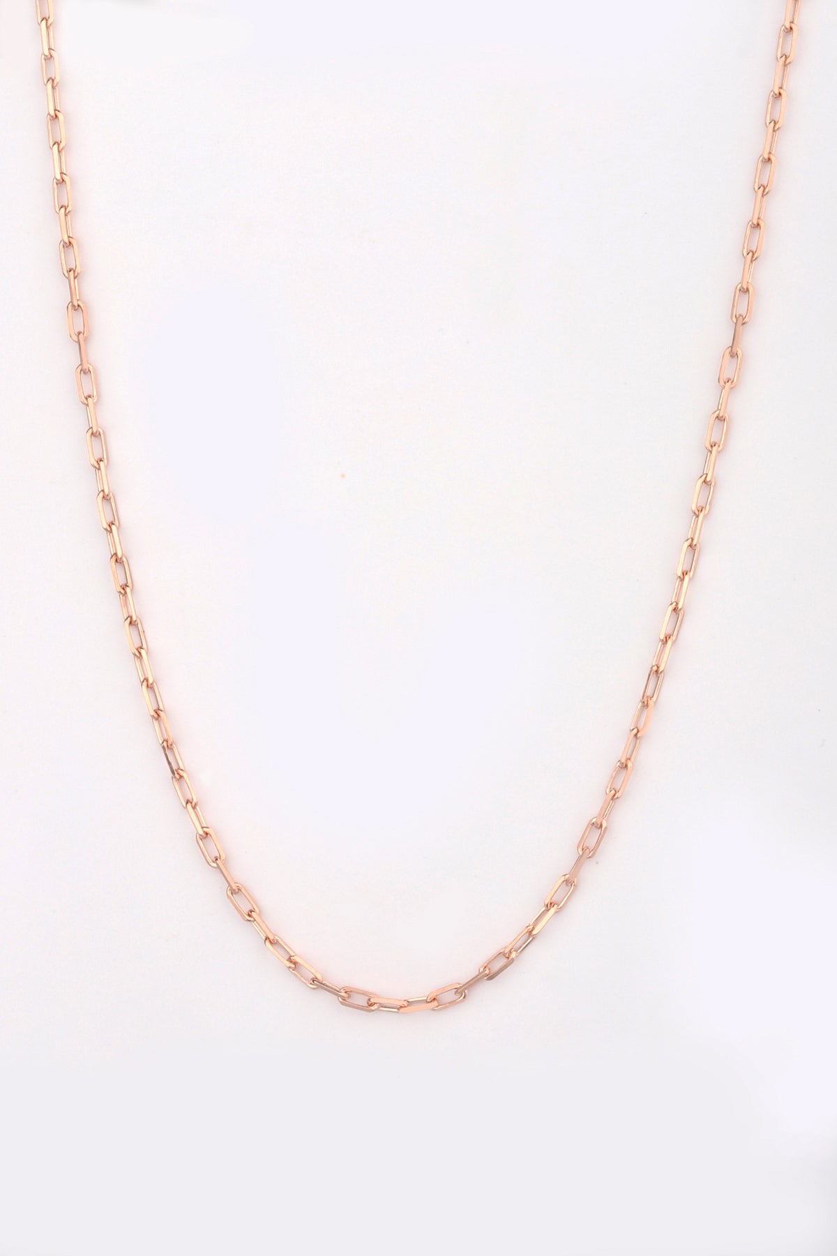 Snap Rectangle Silver Chain