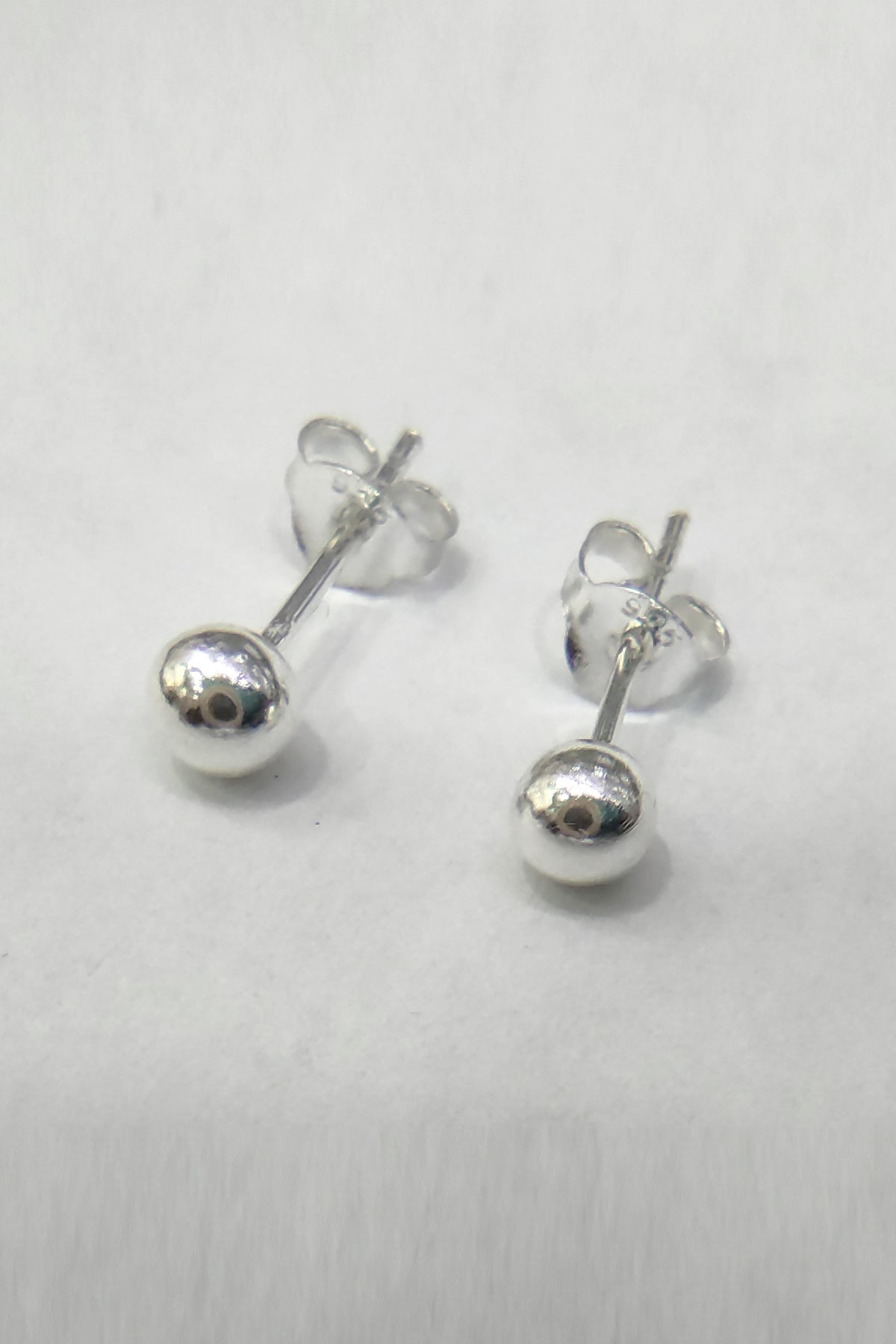 Silver Ball Earrings
