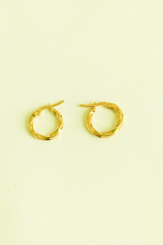 Small Curved Silver Sharnel Earrings