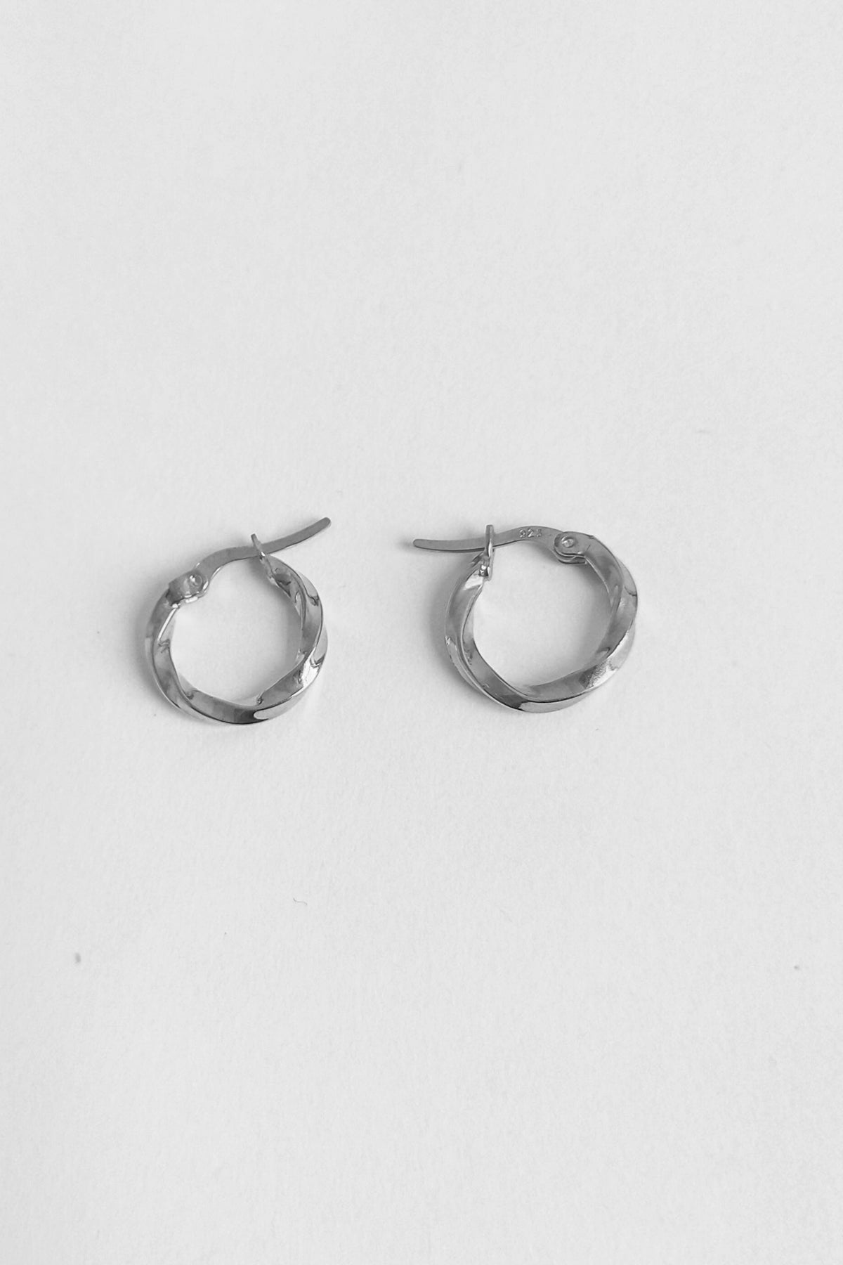 Curved Silver Sharnel Earrings