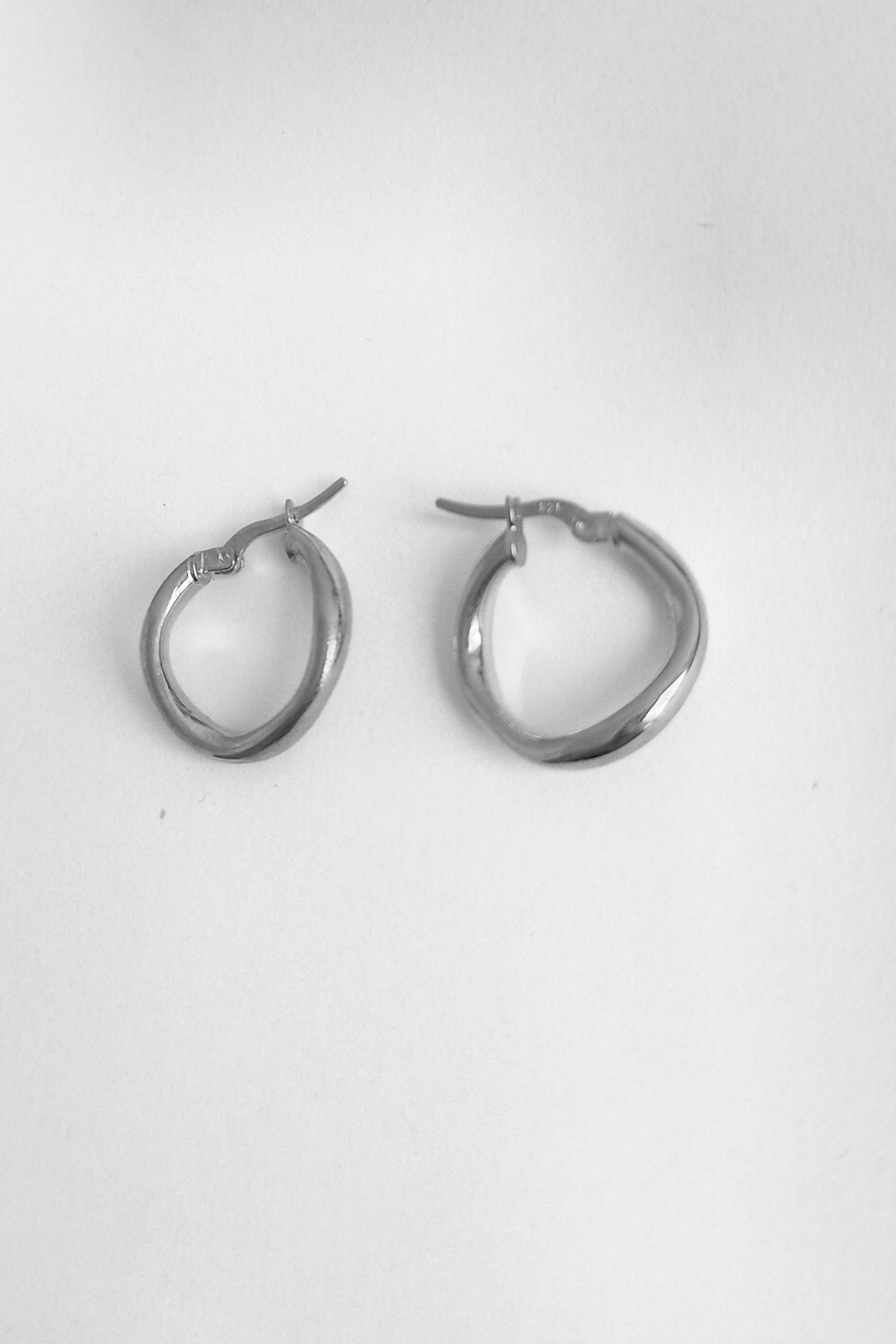 Wavy Silver Sharnel Earrings