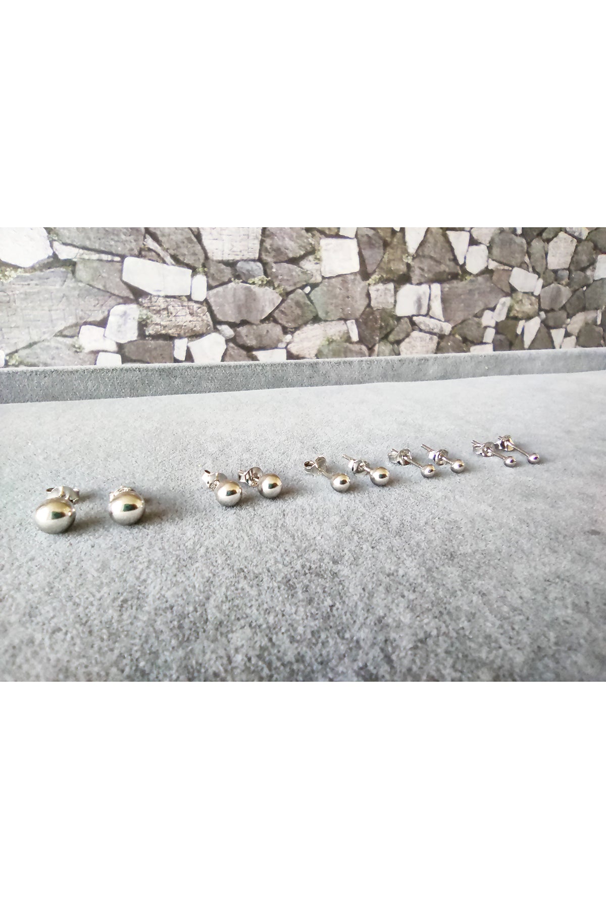 Silver Ball Earrings
