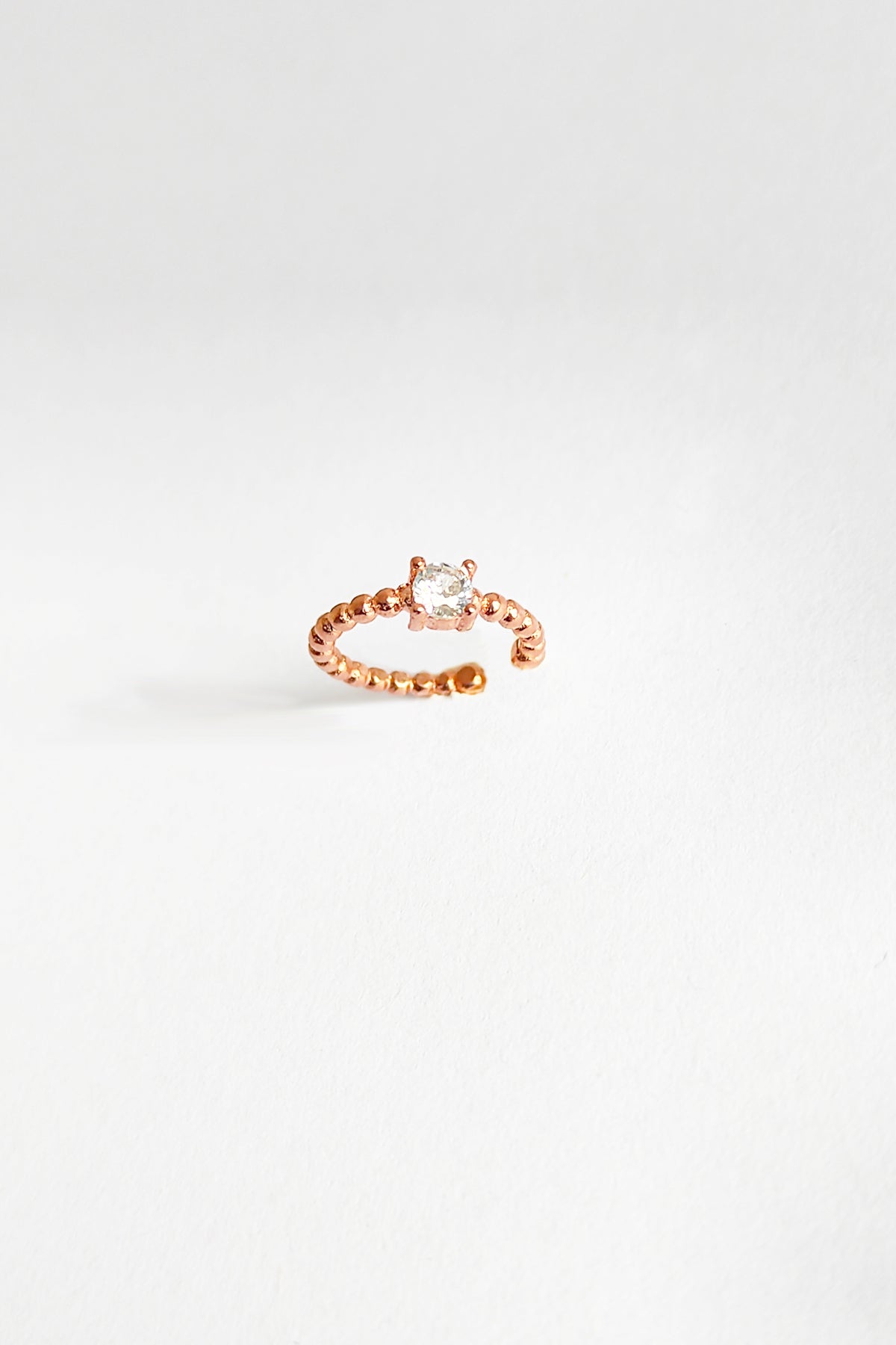 Solitaire Silver Cartilage Earrings