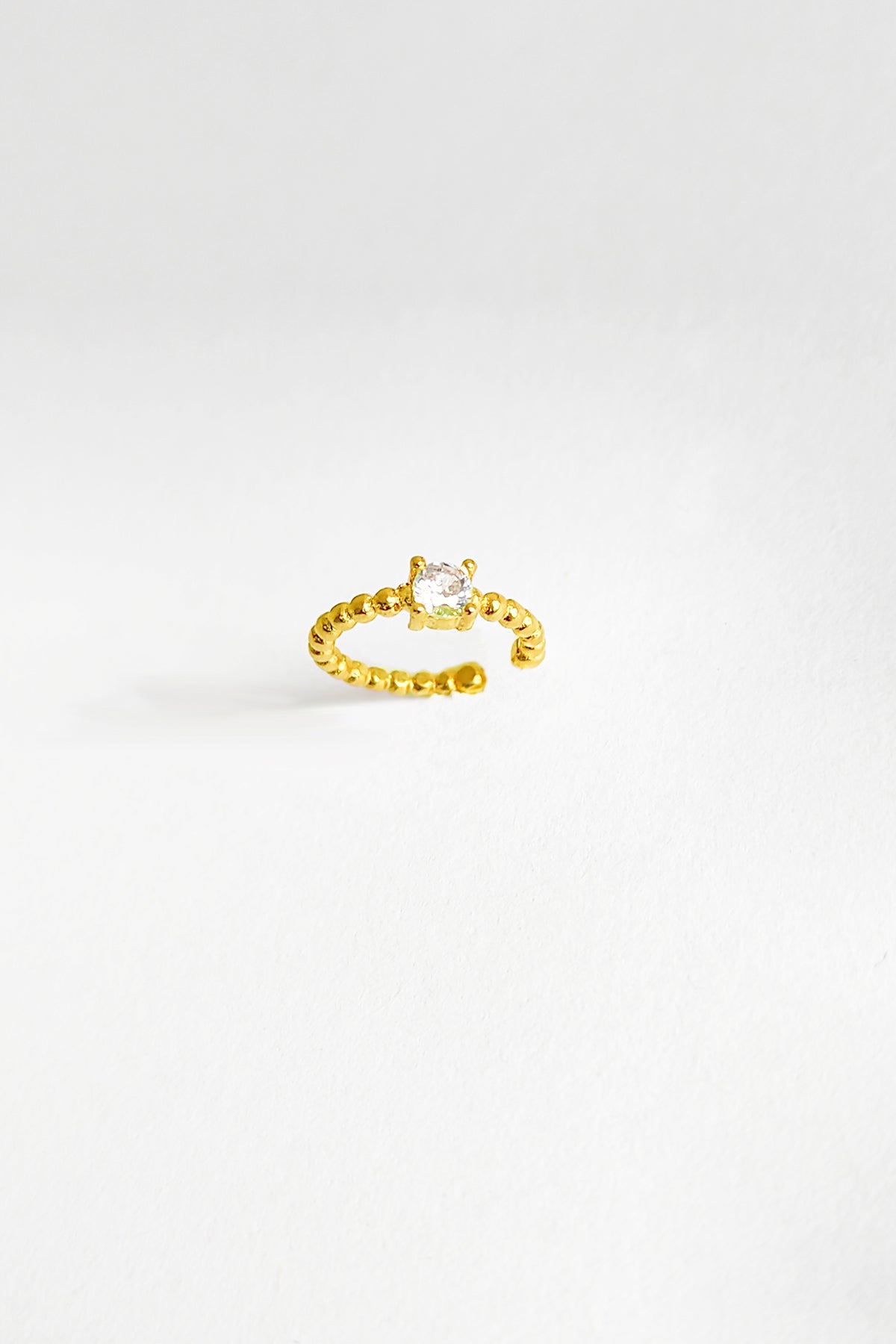 Solitaire Silver Cartilage Earrings