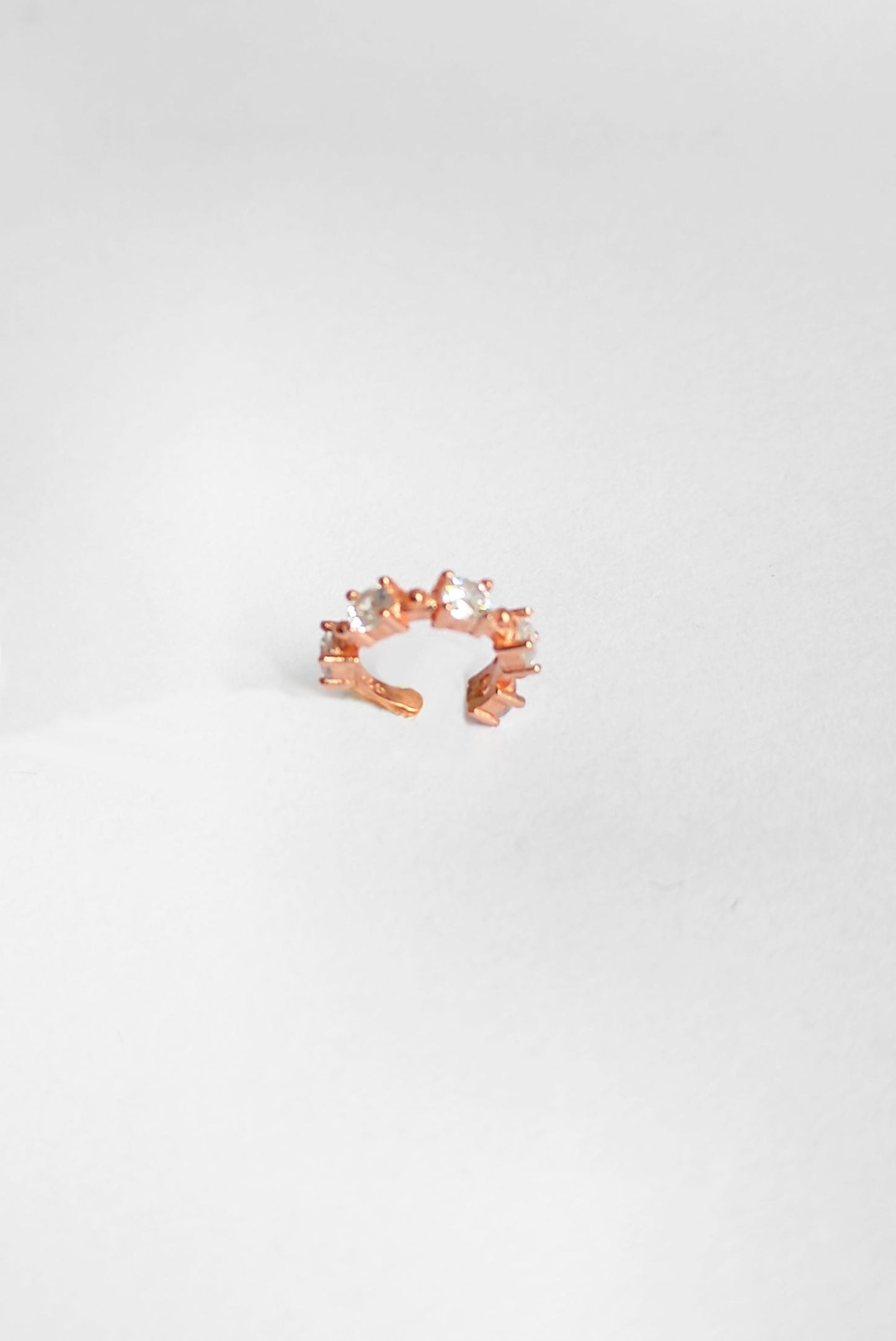 Spiked Stone Silver Cartilage Earrings