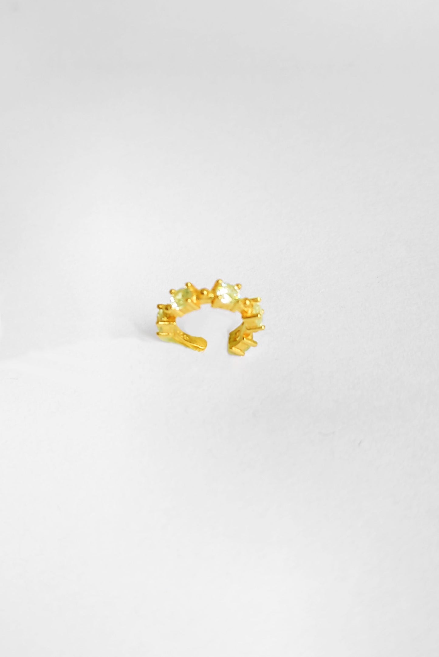 Spiked Stone Silver Cartilage Earrings