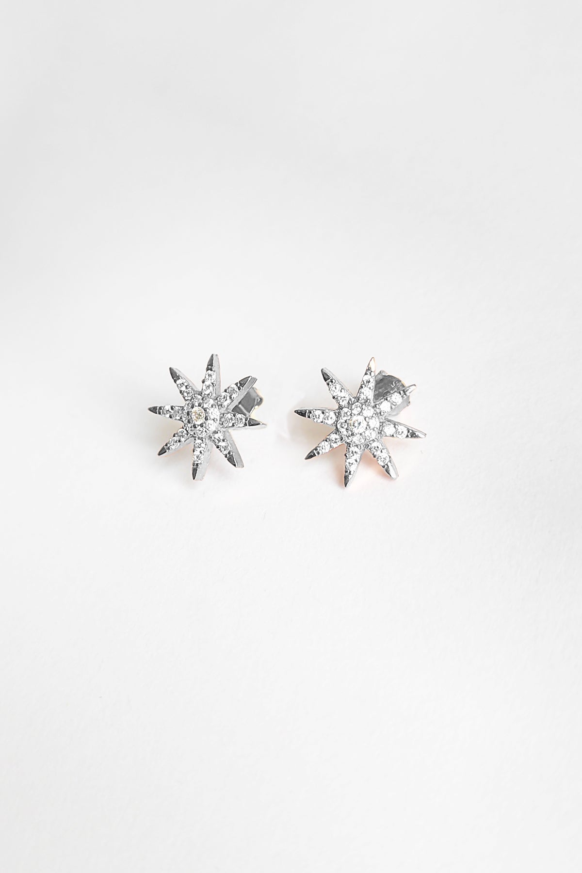 North Star Silver Earrings
