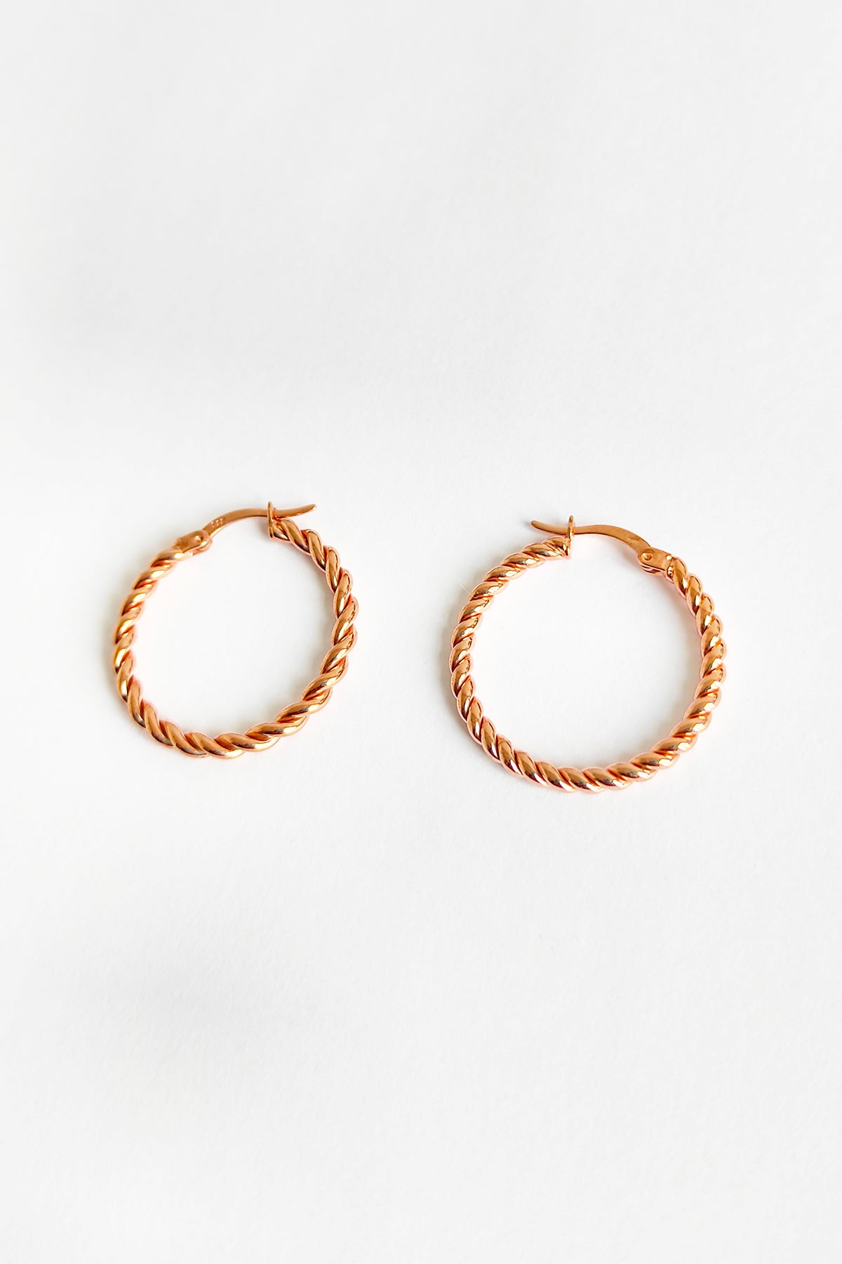 Medium Auger Sterling Silver Earrings