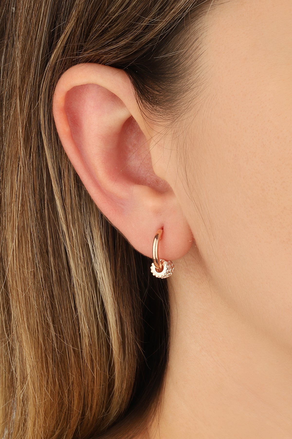 Gemstone Hoop Silver Hoop Earrings