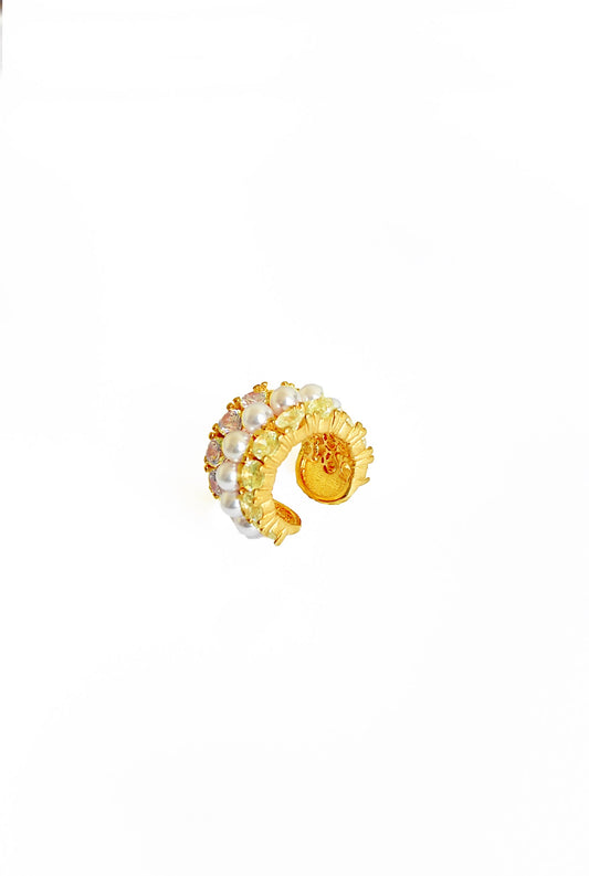 Pearl Silver Thick Cartilage Earrings