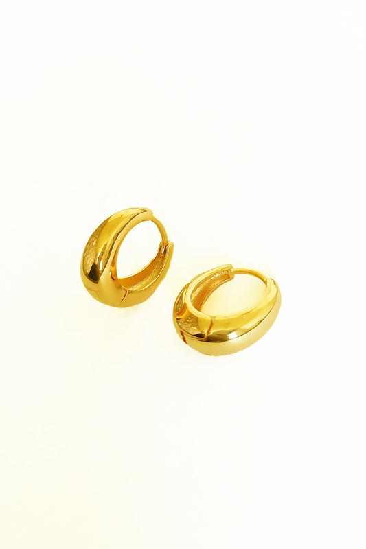 Stone Free Silver Oval Hoop Earrings