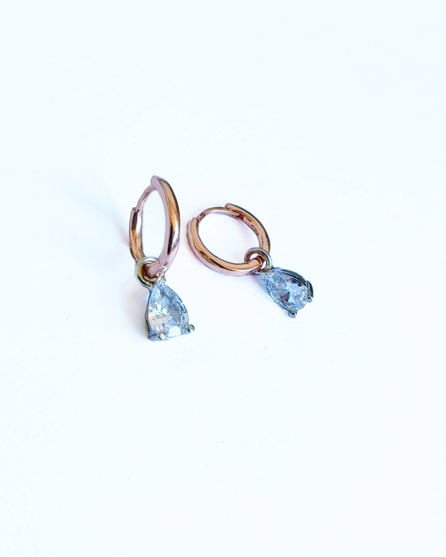 Hoop Dangle Stone Drop Earrings| Gold Hoop Earrings| Bridal Wedding Earrings