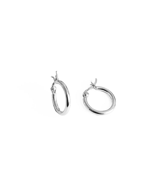 Minimalist Round Silver Earrings