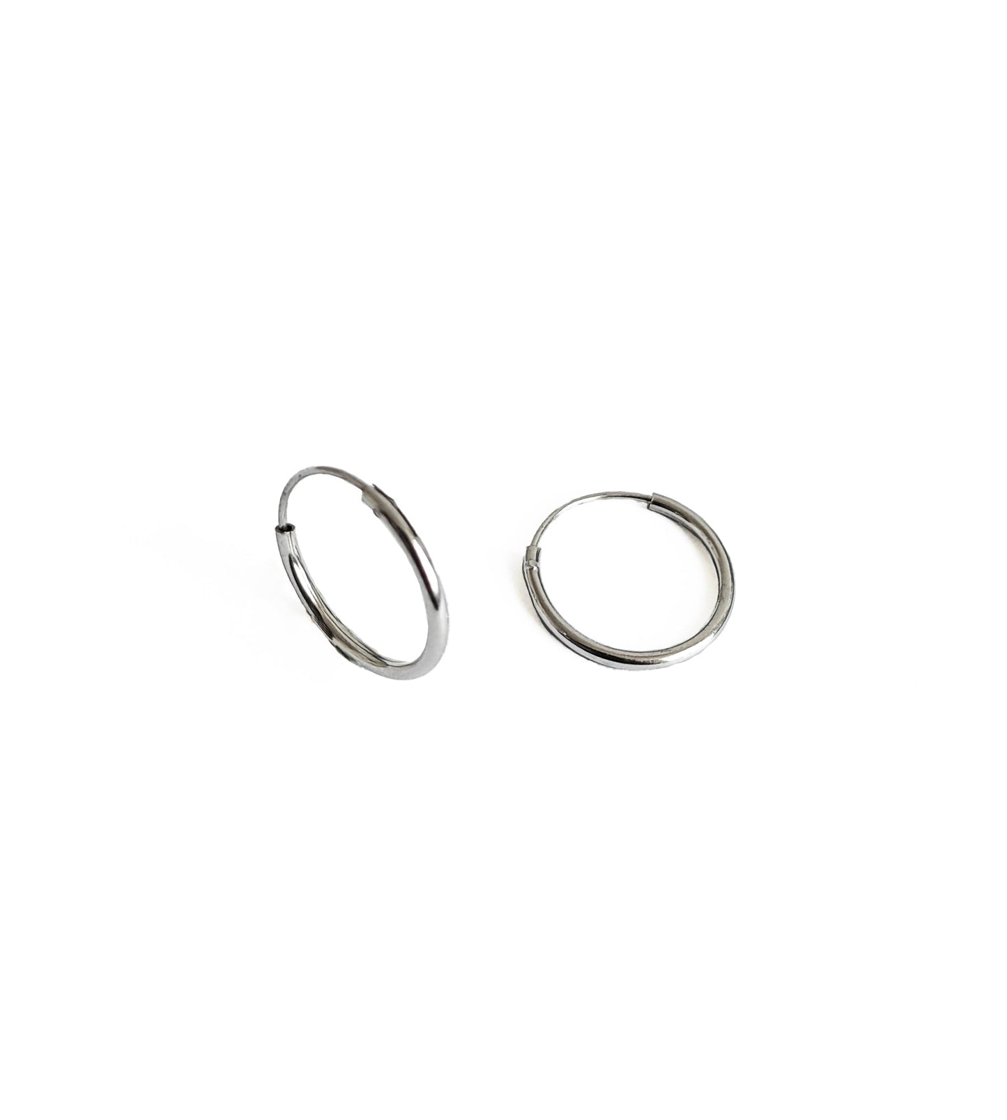 Wirework Round Silver Earrings