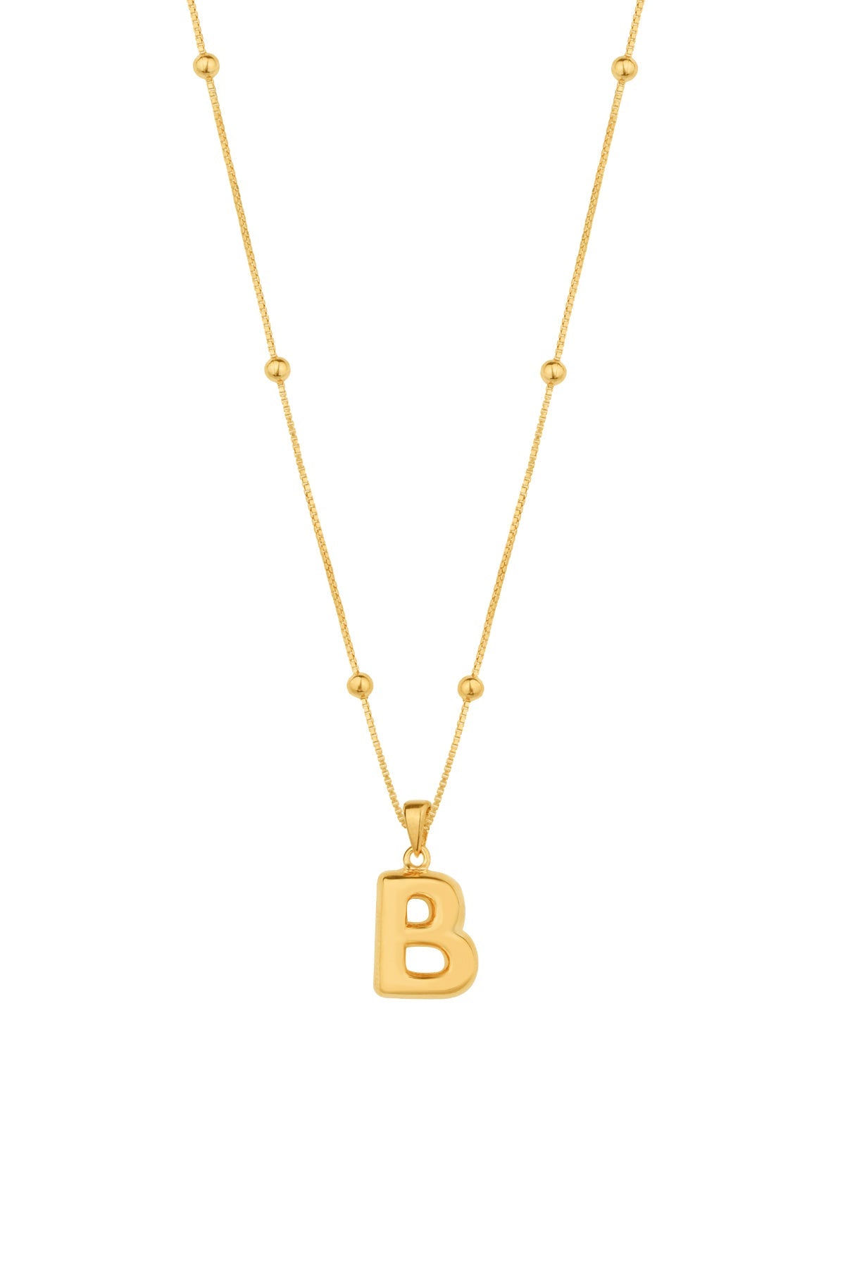 Silver letter necklace