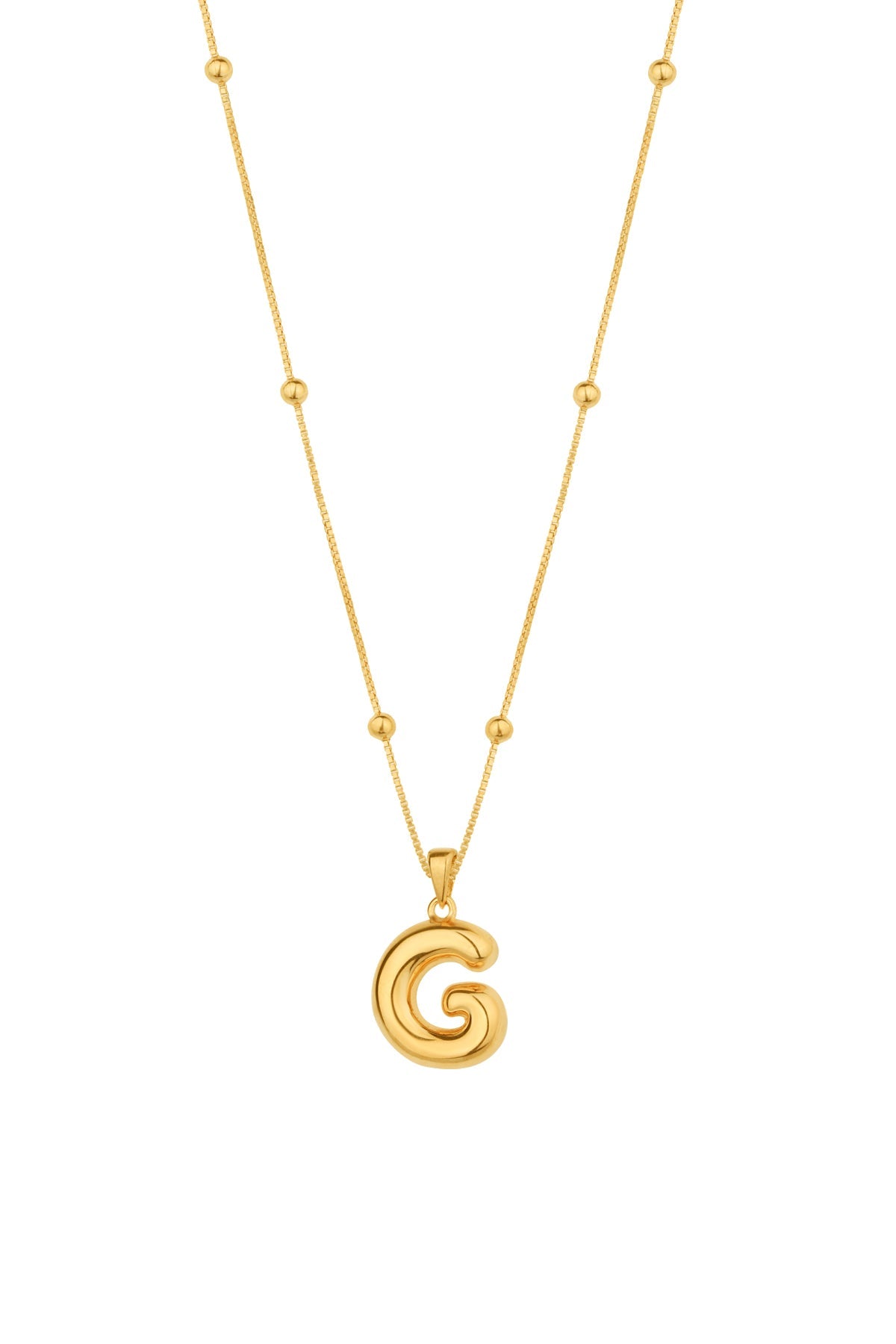 Silver letter necklace