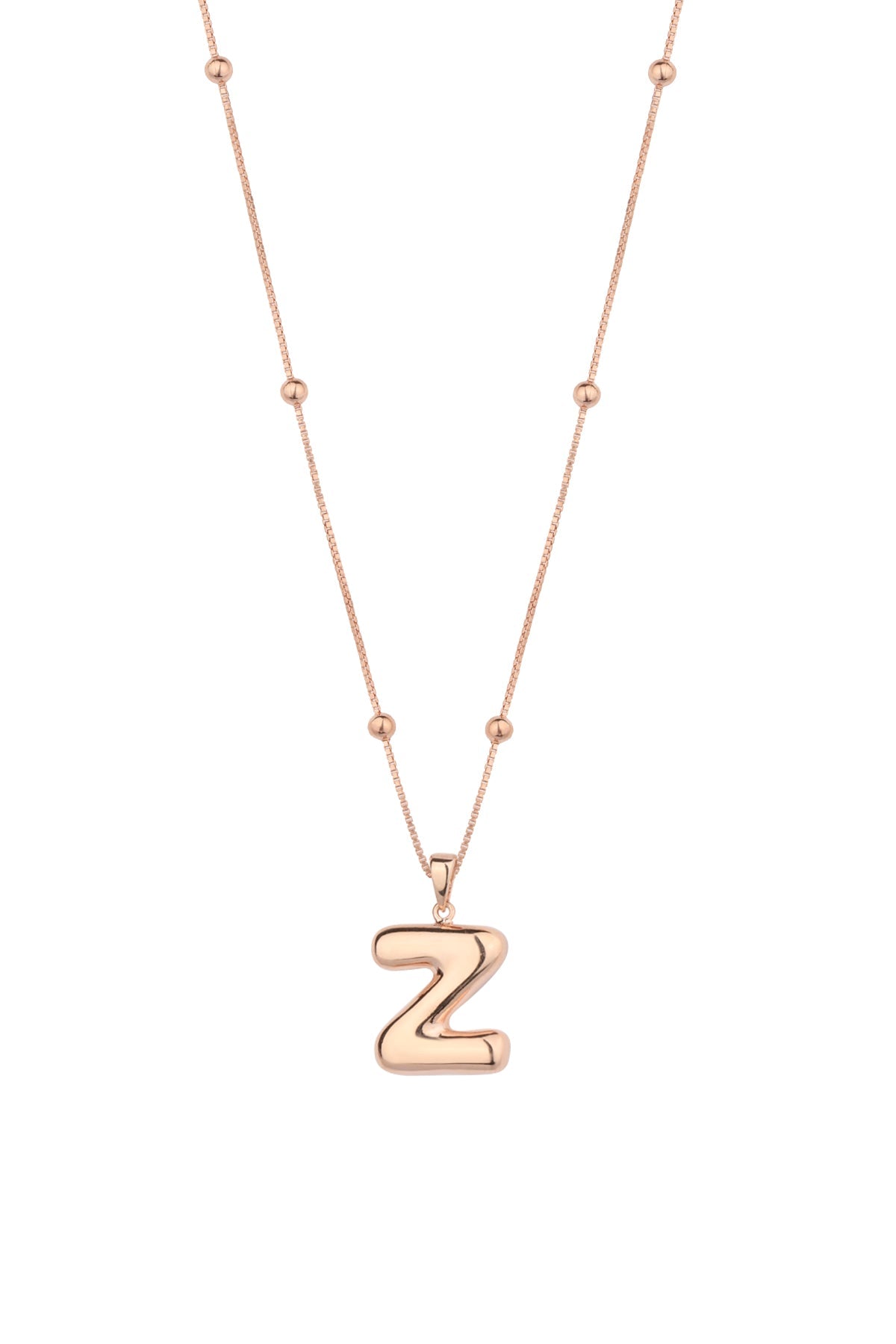 Silver letter necklace