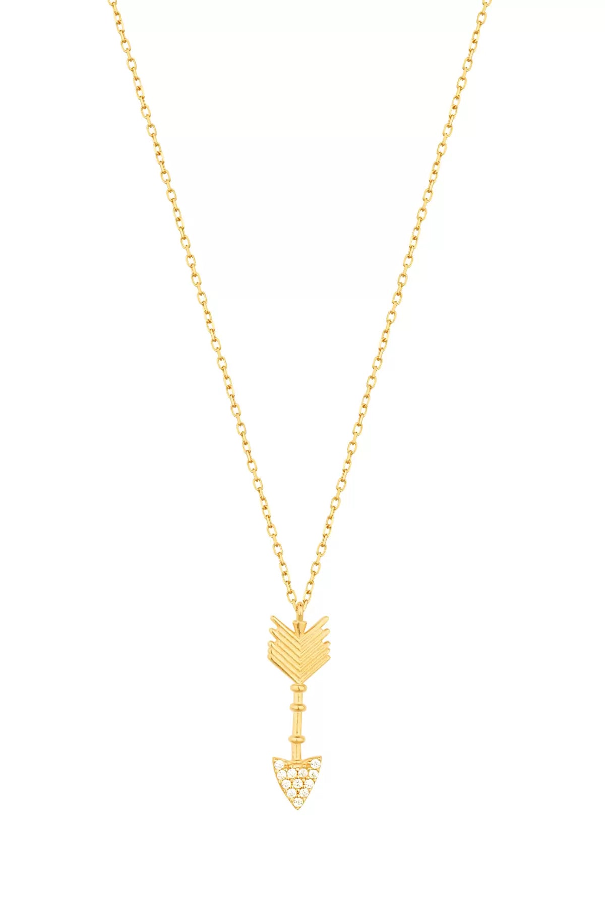 Zirkon Arrow Silver Necklace