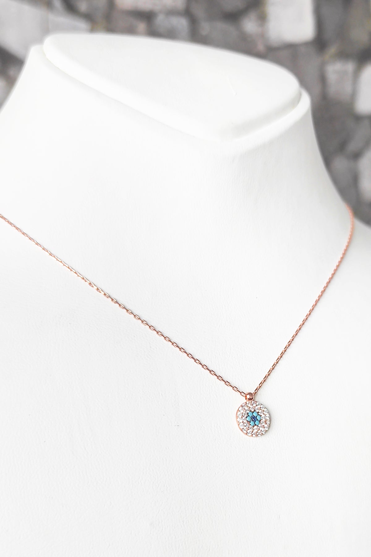 Turquoise Daisy Silver Necklace