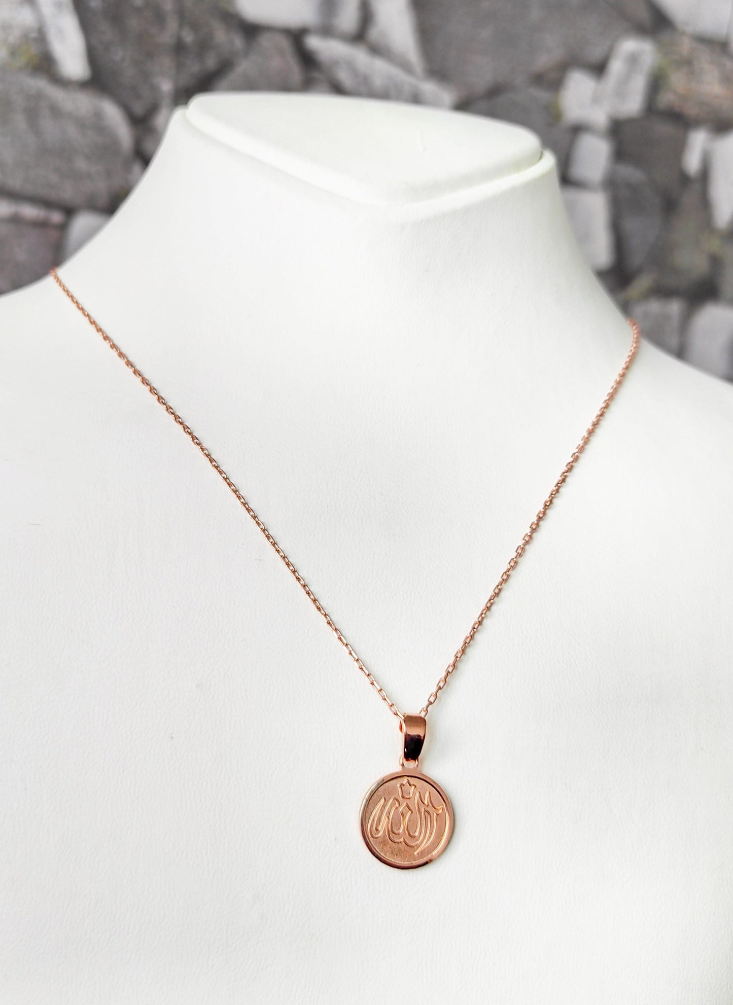 God and Evil Eye Dual Silver Necklace