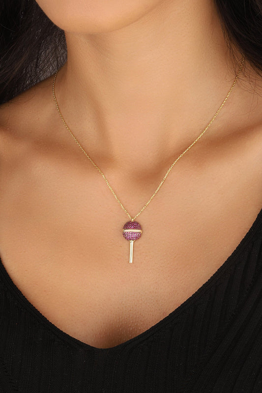 Candy Necklaces / Pink Stone Lollipop Lockets / Toffee Lockets / Candy Collection Jewelry