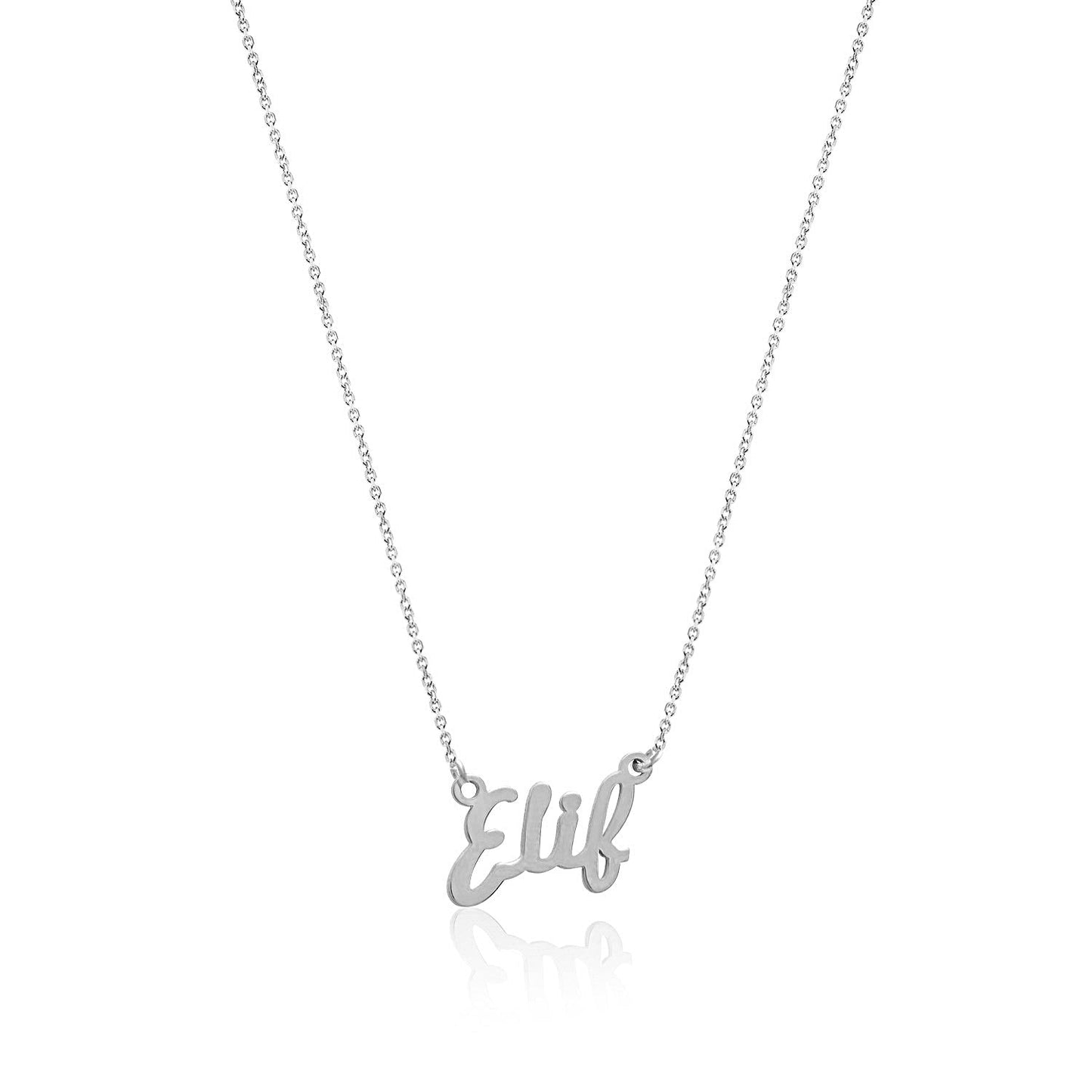 Hand Written Personalized Silver Name Necklace
