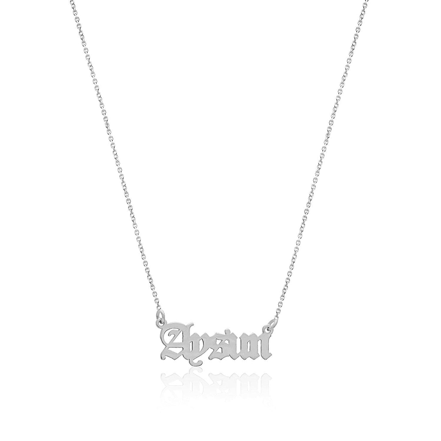 Hand Written Name Silver Necklace Personalized