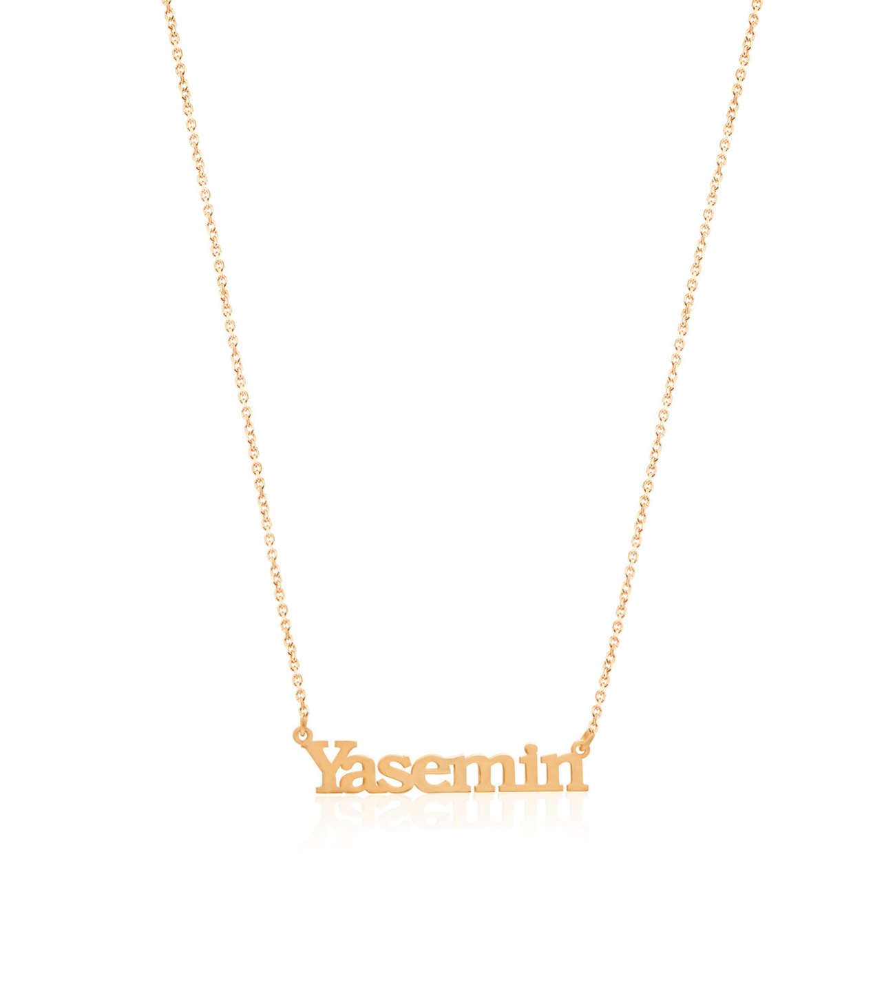 Plain Written Silver Plate Personalized Necklace