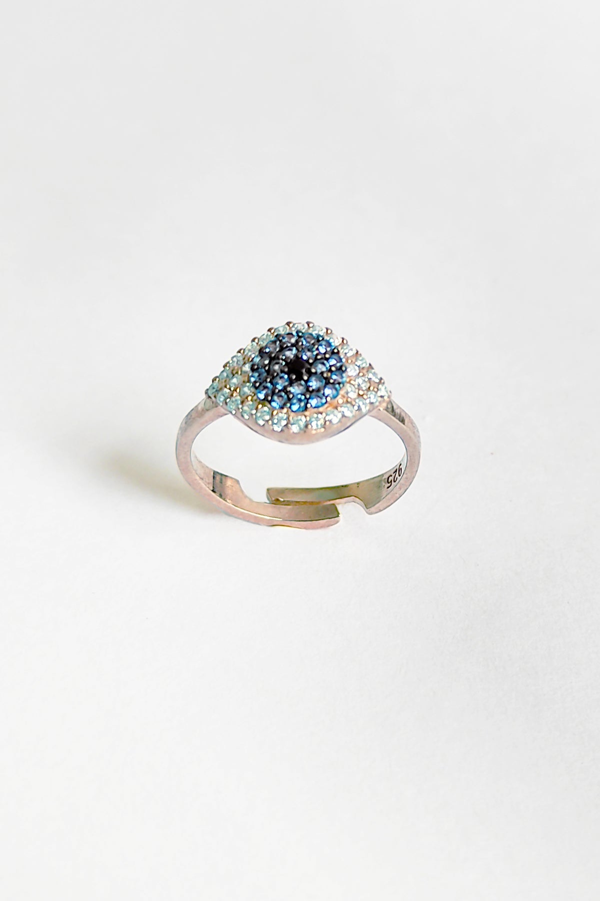 Aquamarine Stone Silver Joint Ring