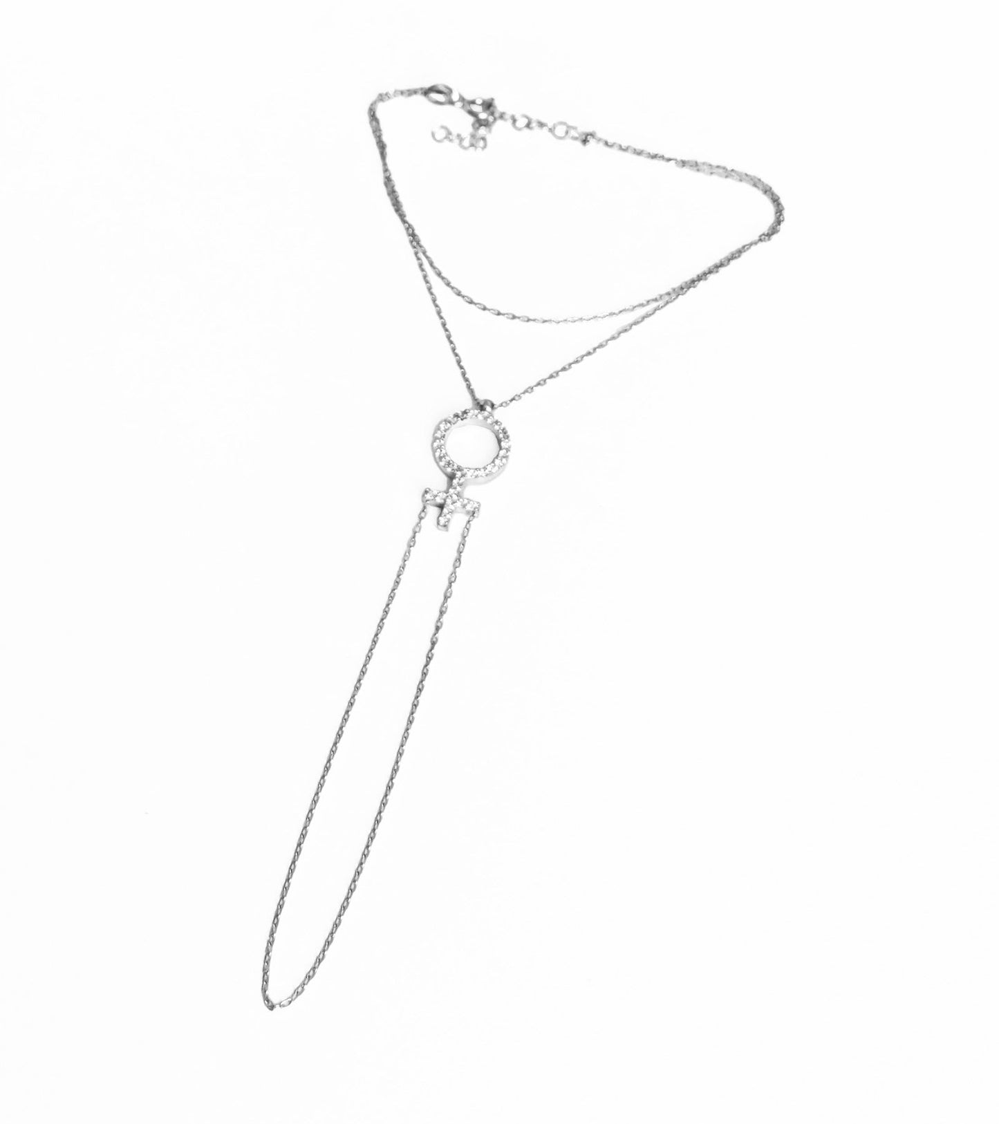 Key of the Nile Silver Shahmeran Bracelet, Adjustable Body Bracelet, Gift for Her