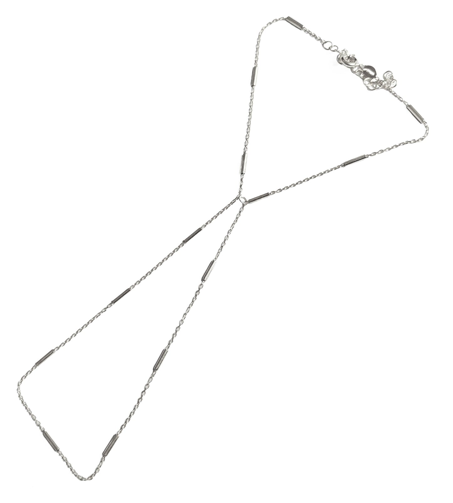 Stoneless Cylinder Chain Silver Sahmeran Bracelet