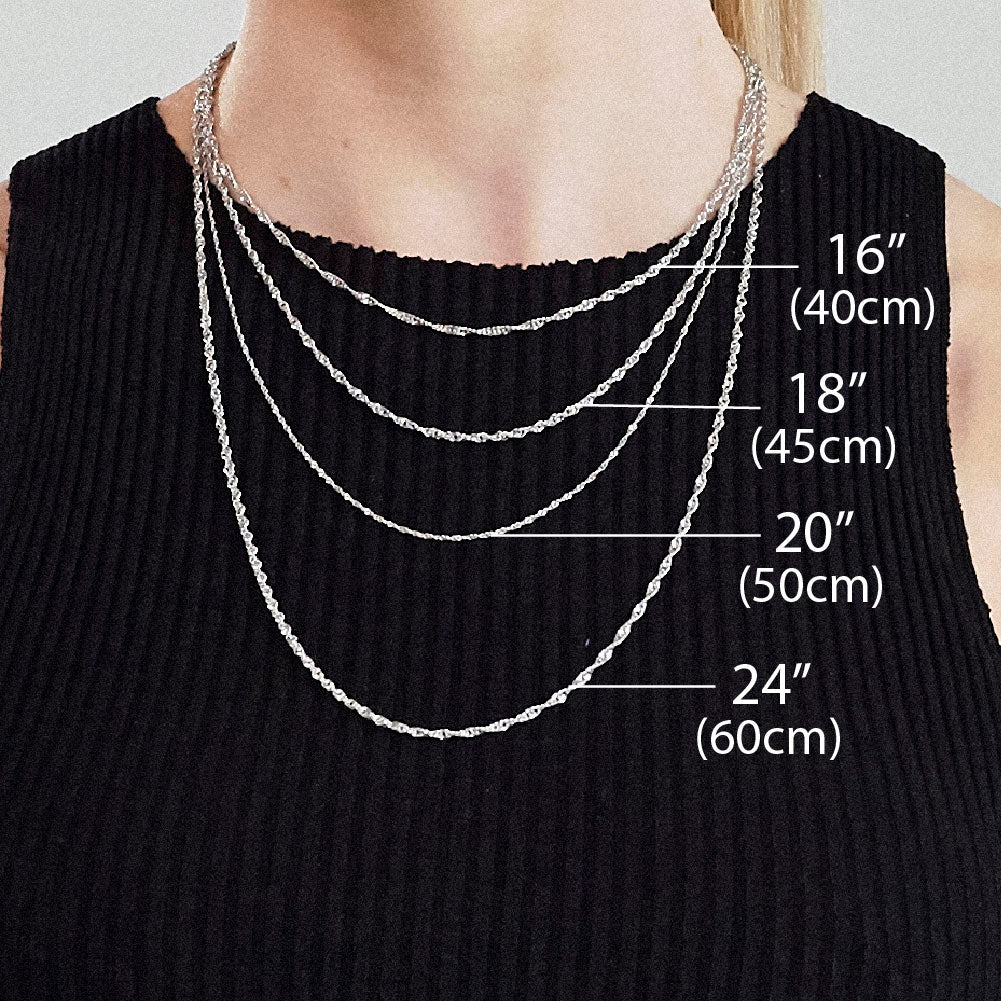 3 mm White Colorful Stone Gold Diamond Tennis Chain Necklace