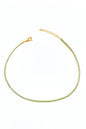 1,5 mm Turquoise Stone Silver Tennis Anklet