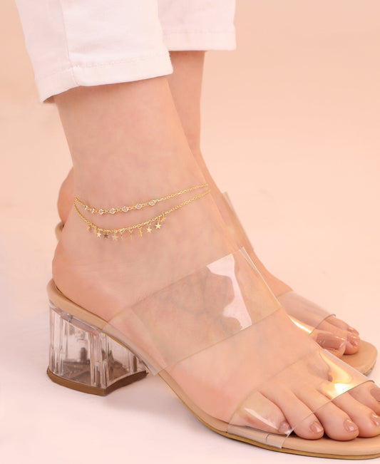 Gold Star Anklet – Delicate Star Charm Jewelry, Summer Beach Anklet