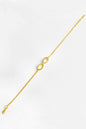 Half Stone Infinity Silver Bracelet