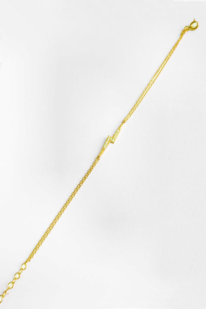 White Stone Lightning Silver Bracelet