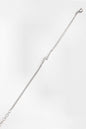 White Stone Lightning Silver Bracelet