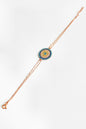 Big Evil Eye Bead Silver Bracelet