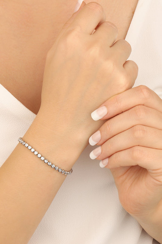 Diamond Model Silver Bracelet