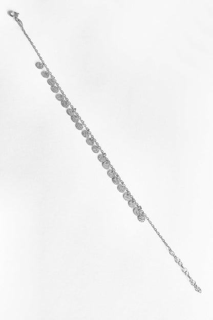 Dangling Spangles Silver Bracelet