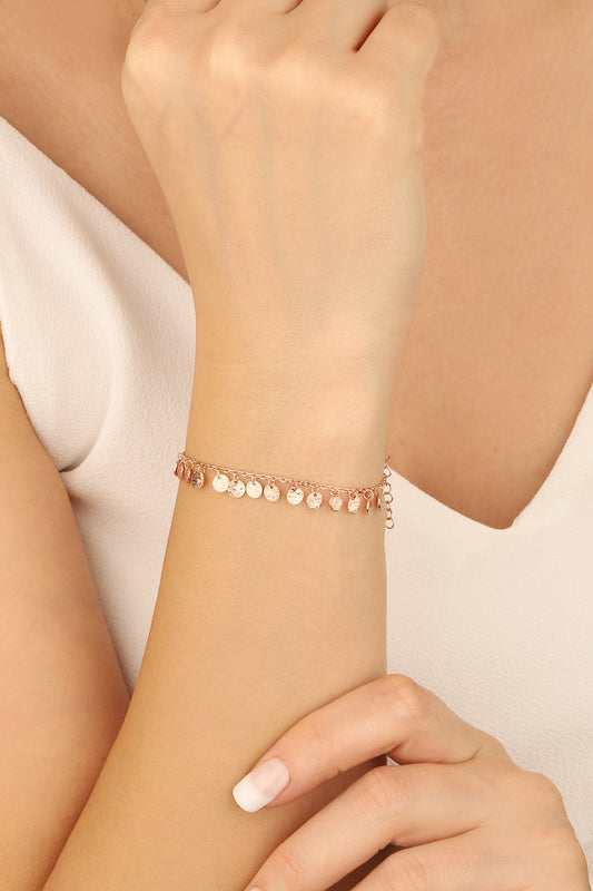 Dangling Spangles Silver Bracelet