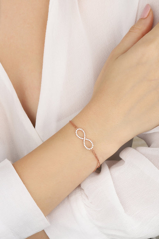 Silver Infinity Bracelets, Infinity Jewelry, Zircon Jewelry, Turkish Jewelry